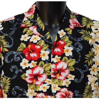 Chemise hawaienne avec des plumria