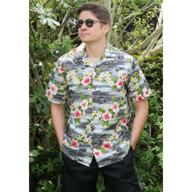 Vritable chemise  fleurs made in Hawa