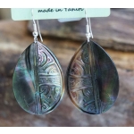 Boucles d'oreilles nacre de Tahiti Maxi Gouttes N10