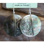 Boucles d'oreilles nacre de Tahiti N 8