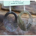 Boucles d'oreilles nacre de Tahiti Ovale per N8