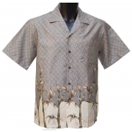 Chemise Hawaienne Bamboo Land Taupe