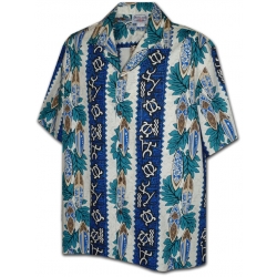 Chemise Hawaïenne Maui - Bleue - Taille L - Occasion Très Bon état - Style Surf/îles