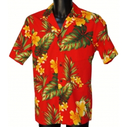 chemise hawaienne authentique .Rjc hawaii Yellow Flowers la vraie chemise a fleurs
