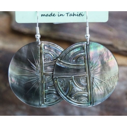 Boucles d'oreilles nacre de Tahiti N 6