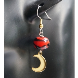 Boucles d'oreilles verre fil n 9