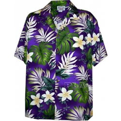 Chemise Hawaïenne SUNSHINE FLOWERS (violet)
