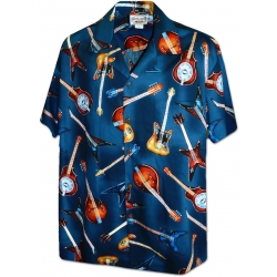 Chemise Hawaienne BLUE MUSIC