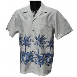 Chemise Hawaienne COCOTIERS ET HIBISCUS