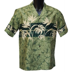 Chemise Hawaienne Foliage Band Green