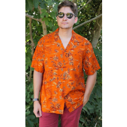 Chemise hawaienne GOLDEN VINTAGE Orange