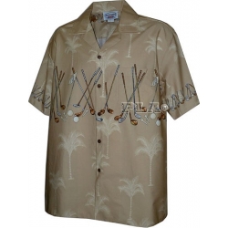 Chemise Hawaienne GOLF beige