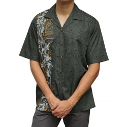 Chemise Hawaienne HYPPOCAMPUS AND TURTLES (gris)