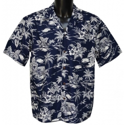 Chemise Hawaienne LOVE SHACK NAVY