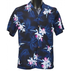 Chemise hawaienne MIDNIGHT ORCHID 