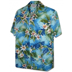 Chemise Hawaienne PAUWALU Bleue