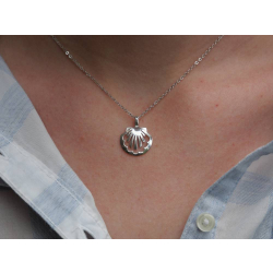 PENDENTIF ARGENT COQUILLE / Chaine plaqu argent