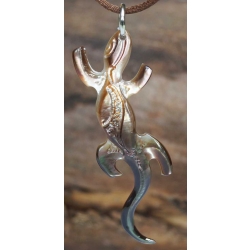 Pendentif Lzard nacre PM N10