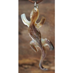 Pendentif Lzard nacre PM N4