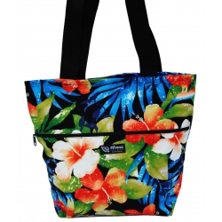 Sac fourre-tout reversible watermark floral bleu