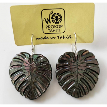 Boucle d'oreille nacre de Tahiti