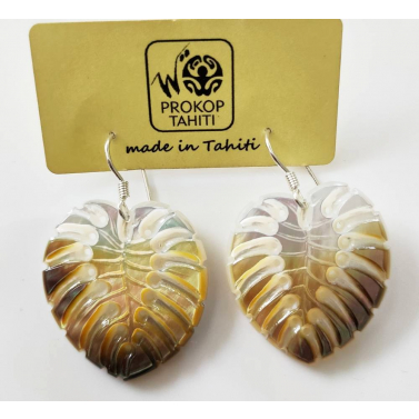 Boucle d'oreille nacre de Tahiti