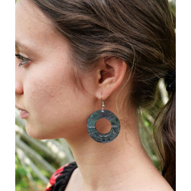 Boucle d'oreille nacre de Tahiti