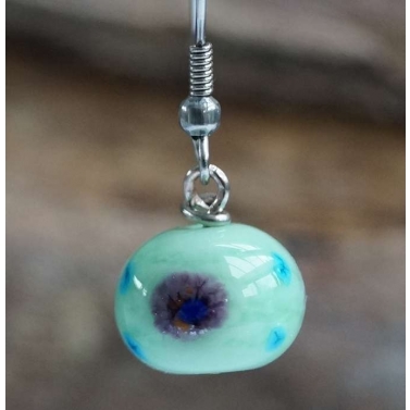 Boucle d'oreille en verre  de Murano fil 