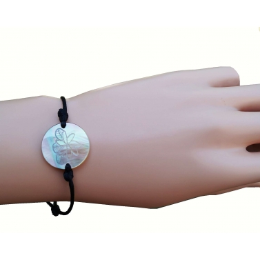 bracelet fleur Nacre de Tahiti 