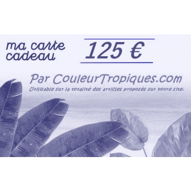 carte cadeau couleurtropiques 125 Euros