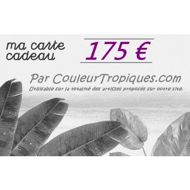 carte cadeau couleurtropiques 175 Euros