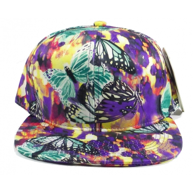 casquette  fleurs 