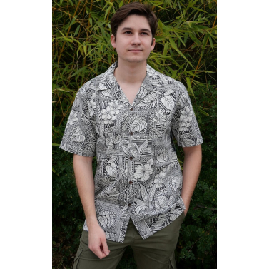 chemise hawaienne mosaique