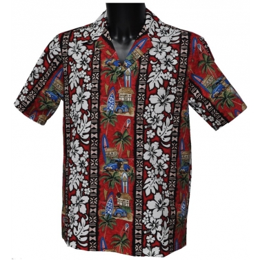 Kailua Beach la chemise Hawanne signe RJC