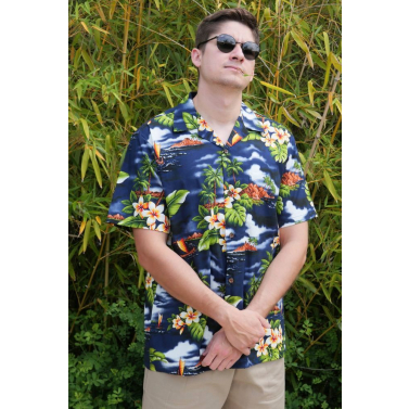 Vritable Aloha Shirt signe RJC Hawai