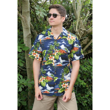 Superbe Aloha Shirt signée RJC Hawai