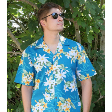 Chemise hawaienne plumeria