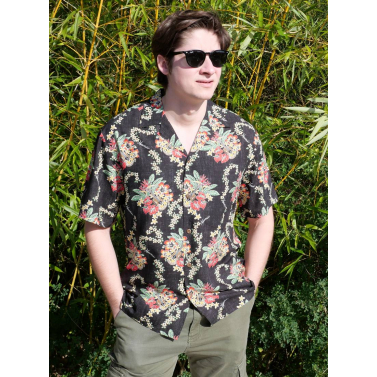 Chemise hawaienne noire