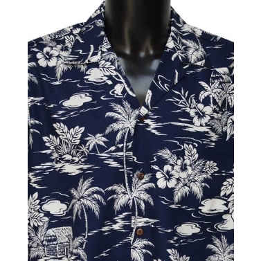 Chemise hawai marine