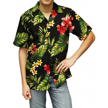 chemise hawaienne noire