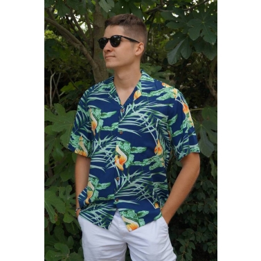 Chemise hawaienne en viscose