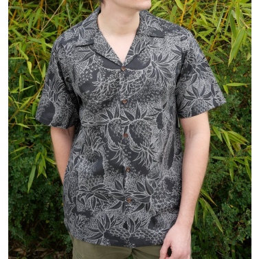 chemise hawaienne noir