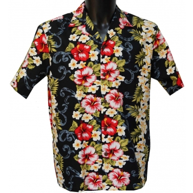 Chemise hawaienne noire 