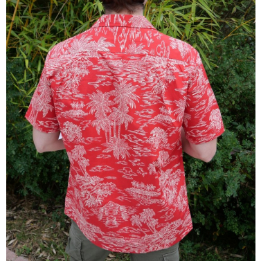 chemise hawaienne rouge