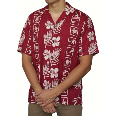 Chemise hawaienne rouge