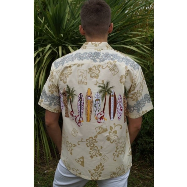 chemise hawaienne, le détail d'une authentique Aloha