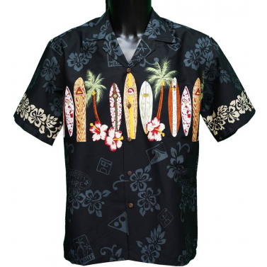 chemise hawaienne surfs board