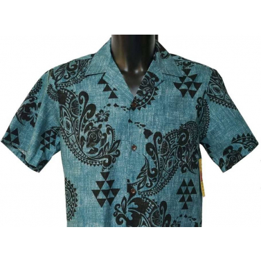 Authentique chemise hawaienne par Robert J.Clancey 