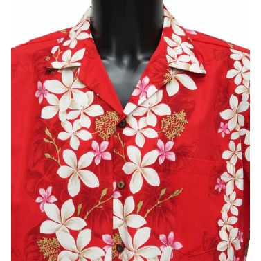 Chemise tahiti rouge