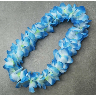 collier de fleur bleu